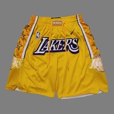 Shorts de basquete masculino Los Angeles Lakers swing bolso costurado amarelo tamanho EUA comprar usado  Enviando para Brazil