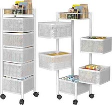 Carro de almacenamiento giratorio de cocina de 6 niveles utilitario para verduras estante móvil segunda mano  Embacar hacia Mexico