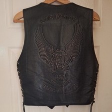 Bikers leather waistcoat for sale  WOLVERHAMPTON