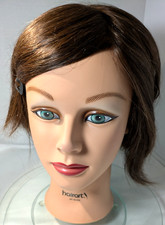 Manequim de cabeleireiro HairArt cabelo humano castanho curto, usado comprar usado  Enviando para Brazil