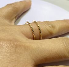 Aliança de casamento feminina de ouro amarelo 18k fina 1 mm empilhável, usado comprar usado  Enviando para Brazil