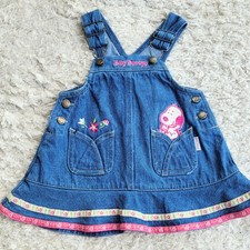Vestido jumper bordado vintage bebê Snoopy menina jeans bolsos tamanho 6/9 M, usado comprar usado  Enviando para Brazil