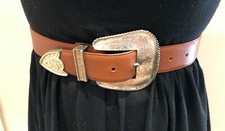 Ceinture cuir camel d'occasion  Paris VIII