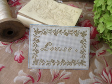 Carte ancienne brodée d'occasion Carte ancienne brodée d'occasion  Gandelu