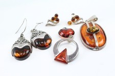 Sterling silver amber for sale  UK