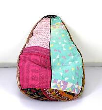 Algodão artesanal vintage floral kantha boêmio poltrona bordado saco de feijão comprar usado  Enviando para Brazil