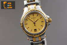 Usado, Caixa [quase em perfeito estado] relógio de quartzo feminino GUCCI 9040L mostrador dourado 3 caixas eletrônicos 28 mm comprar usado  Enviando para Brazil