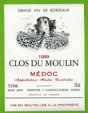 Etiquette vin bordeauxchâteau d'occasion  Dijon