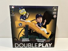 BERNIE BREWER CHRISTIAN YELICH Brewers Bobblehead 2019 Dual Slide Edition Novo* comprar usado  Enviando para Brazil