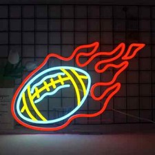 Flame football neon for sale  Stockbridge