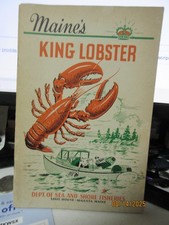 1958 MAINE'S KING LABSTER livro Dept Sea and Shores Fisheries, usado comprar usado  Enviando para Brazil