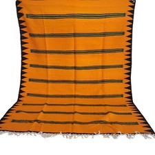 Tapete antigo vintage laranja marroquino feito à mão berbere listrado tapete tribal azilal 8x6 comprar usado  Enviando para Brazil