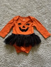 Fantasia de bebê menina Jack-O-Lantern 6-9 meses peça única laranja Halloween tutu comprar usado  Enviando para Brazil