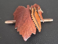 Haarspange leder blätter gebraucht kaufen  Geldern
