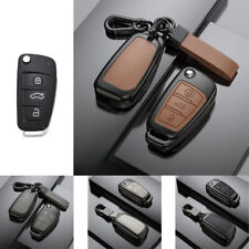 Capa chave de carro couro liga de zinco para Audi A3 S3 A4 S4 RS4 A6 S6 Q5 Q7 TT, usado comprar usado  Enviando para Brazil