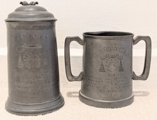 Antique pair pewter for sale  CIRENCESTER