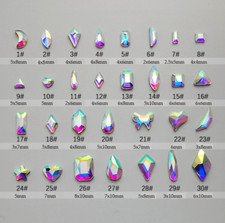 100 peças nail art de cristal tcheco AB formato pequeno cristal transparente, usado comprar usado  Enviando para Brazil