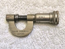 Raro Louis Schopper Mini Micrômetro, 0,4" Polegadas, 0,001", Leipzig Alemanha, Funcionando  comprar usado  Enviando para Brazil