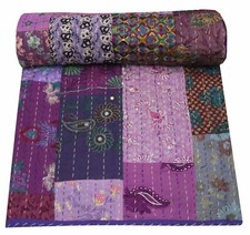Colcha de retalhos boêmia estampa roxa seda boho hippie Kantha Throw Boho comprar usado  Enviando para Brazil