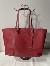 Bolsa de ombro Michael Kors Mk vermelha mão 2 vias logotipo feminino grande capacidade, usado comprar usado  Enviando para Brazil