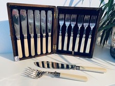 Fischbesteck antik 1920 gebraucht kaufen  Augsburg