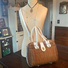 Bolsa satchel Patricia Nash branca natural Lucena primavera vime comprar usado  Enviando para Brazil