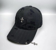 Boné jeans estilo cromado chapéu cruz preto clássico masculino feminino unissex comprar usado  Enviando para Brazil