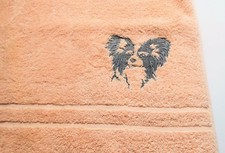 Papillon dog embroidered for sale  HOLYHEAD