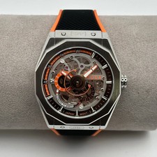 Relógio automático Noda Aero Series-1 43MM aço inoxidável mostrador esqueleto laranja comprar usado  Enviando para Brazil