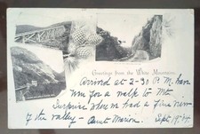 Entalhe Mt Willard & Devil's Den/Gate of Crawford, NH - 1904, bordas ásperas, usado comprar usado  Enviando para Brazil