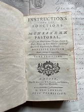 Usado, Antique French Instruction Functions Pastoral Ministry Leather Bound Book 1783 comprar usado  Enviando para Brazil