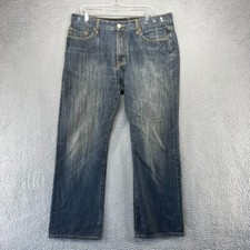 Seven Jeans Masculino 34 Azul Denim Premium Stretch Bootcut Baggy Fits 37x32 Y2K comprar usado  Enviando para Brazil