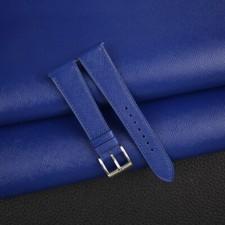Pulseira de relógio de couro de bezerro azul Saffiano 18mm 20mm 22mm comprar usado  Enviando para Brazil