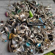 Usado, Lote de 75 peças de anéis de pedra preciosa mistura natural/anel estilo vintage/lote de anéis de declaração~ comprar usado  Enviando para Brazil
