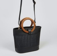 Black shoulder handbag for sale  LINCOLN