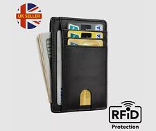 Porta-cartão de crédito masculino anti-digitalização couro identificação fina bloqueio RFID carteira pequena fina comprar usado  Enviando para Brazil