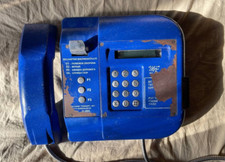 Telefone Payphone Ucrânia Vintage Azul Metal Street City Town Anos 2000 RARO comprar usado  Enviando para Brazil