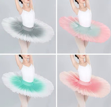 Usado, Saia de ensaio profissional firme ombre plissadas balé tutu fantasia 7 camadas P M G comprar usado  Enviando para Brazil