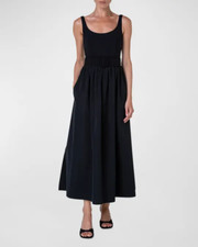 Usado, Vestido midi Akris Punto novo tamanho 6 preto tafetá gola redonda US$ 1.490 tamanho 6 EUA comprar usado  Enviando para Brazil