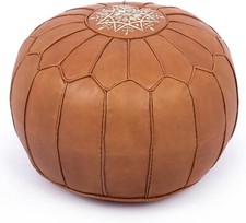 Genuine leather pouf d'occasion  Expédié en Belgium