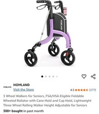 Usado, Andador andador de 3 rodas para idosos leve dobrável altura ajustável comprar usado  Enviando para Brazil