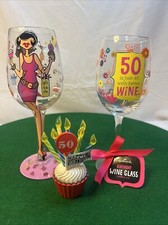 Wine glass 50th for sale  Norwood