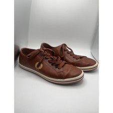 Tênis Masculino Fred Perry Kingston Couro Marrom Dourado Bordado Tamanho 7, usado comprar usado Tênis Masculino Fred Perry Kingston Couro Marrom Dourado Bordado Tamanho 7, usado comprar usado  Enviando para Brazil