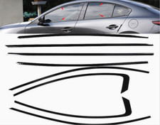 Usado, Tiras de moldura de janela pretas acabamento em aço inoxidável ajuste para 2019-2022 Mazda 3 Sedan comprar usado  Enviando para Brazil