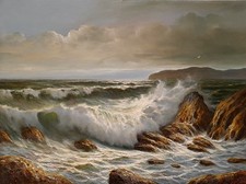 Quadro mareggiata olio usato  Matera