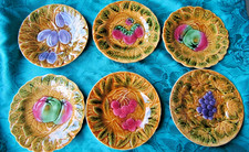 Assiettes dessert barbotine d'occasion  Château-Salins