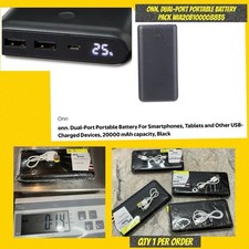 Pocket Juice Onn 20000 MAH banco de bateria portátil porta dupla para celular tablet USB comprar usado  Enviando para Brazil
