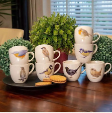 Porcelain bird mugs for sale  SALISBURY