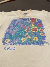 Camiseta floral ponto único vintage Flórida 1990 Cottagecore Grandmacore Flowers comprar usado  Enviando para Brazil