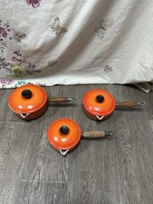 Creuset saucepan set for sale  SWANSEA
